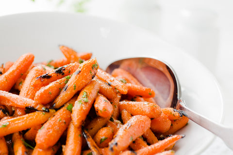 Honey Garlic Roasted Carrots