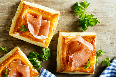 Pear, Prosciutto, and Goat Cheese Tarts