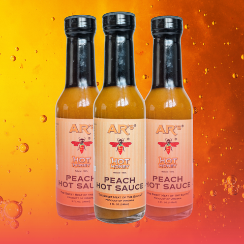 AR's Peach hot sauce 3-pack