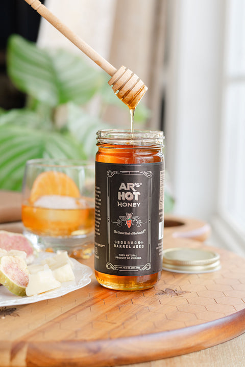 AR’s® Bourbon Barrel Aged, Hot Southern Honey, Habanero (Hot) 10.5 Net Wt. Oz.