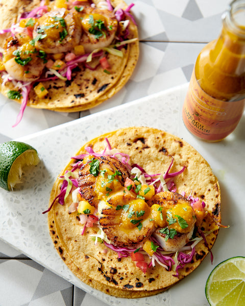 AR's Peach Hot Sauce Tacos